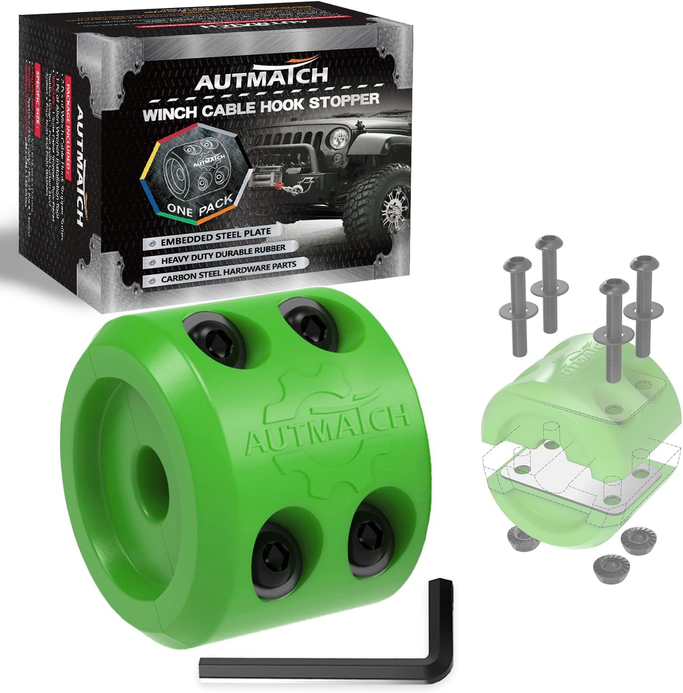 AUTMATCH Winch Cable Hook Stopper